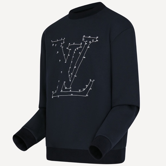 Louis Vuitton LV Stitch Print Embroidered Crewneck Sweatshirt - 3L - Picture 2 of 3